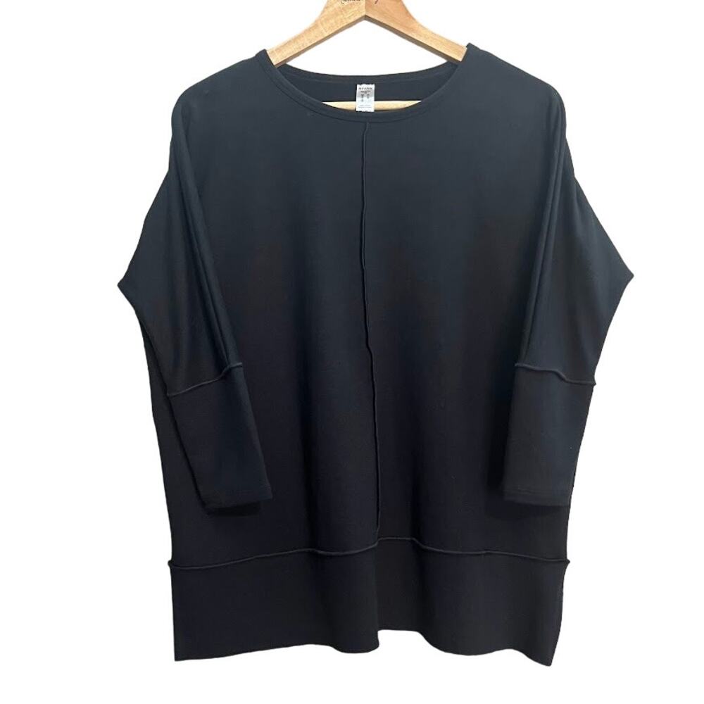 Spanx Dolman Sleeve Perfect‎ Length Top Black 3/4 Sleeve Women Size XSmall